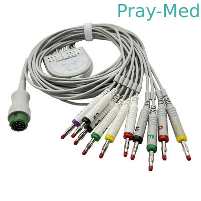 Beli 10 Kabel Timbal Kabel Biocare EKG Jaket TPU Abu-abu 3,6m dengan Konektor Banana 4.0 pembuatan online