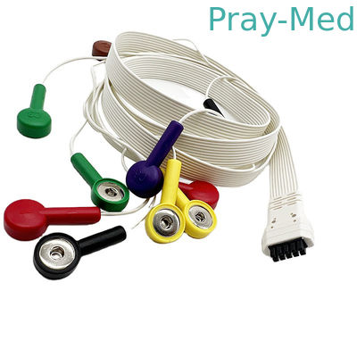 Beli Mortara X12 10 Memimpin ECG Holter Cable Snap / Clip Type Untuk Monitor Perekam pembuatan online
