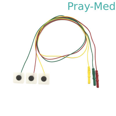 Beli Kompatibel Disposable ECG Leadwires Elektrode 3 Led IEC Paket Individual pembuatan online