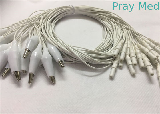 Beli Din 2.0 Style Eeg Cup Electrodes Cable, 1.2m Alligator Eeg Memimpin Kabel pembuatan online