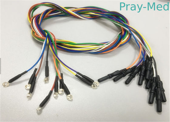 Beli Kabel EEG Single Medis berlapis emas Silver 10mm EEG Disc Electrode Cap pembuatan online