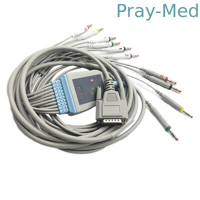 Beli Kabel Goldway / Nihon Kohden Ecg, 5.0mm Dia Mindray Ecg Cable Db 15 Pin pembuatan online