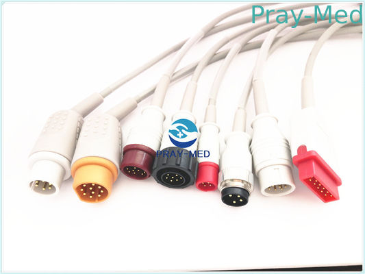 Beli AAMI Mindray / Spacelabs Ibp Cable, 6 Pin Connector Tekanan Darah Kabel pembuatan online