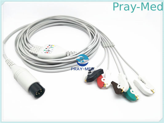 Beli AAMI 6 Pin 5 Kabel Pasien EKG Leader Untuk Spacelabs / Mindray 3.6m Panjang pembuatan online