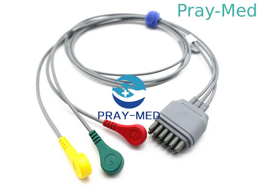 Beli 102cm Edan 3 lead Ecg Holter Cable Untuk Pemancar Telemetri IT20 / IT20ES pembuatan online
