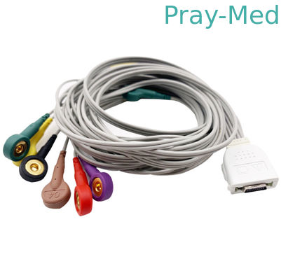 Beli Biocare IE10 19 Pin ECG Holter Cable 10 Lead Snap Connector TPU Jacket pembuatan online