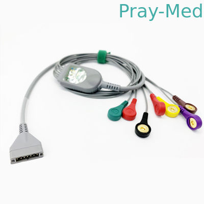 Beli 1.1m Panjang 7 Lead Burdick ECG Cable Leadwire 7 Pin Snap Connector pembuatan online
