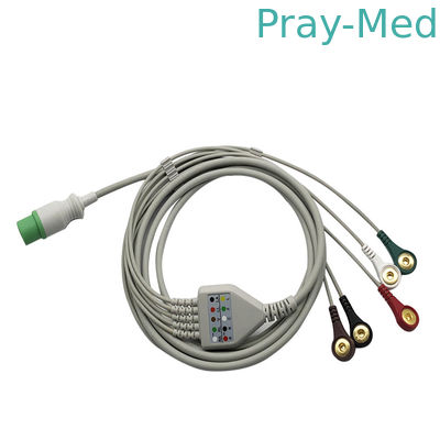 Beli Kelas II MEK Direct Connect 3/5 Leads 6 Pin Ecg Cable TPU Jacket Snap pembuatan online