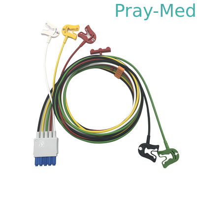 Beli Panjang 0.9m 5 lead M1971A ECG Patient Cable Dengan Clip TPU Jacket pembuatan online