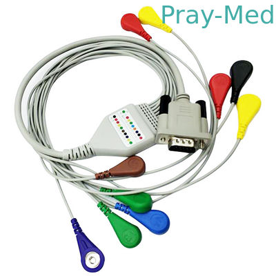 Beli Shidaishuma 15 Pin panjang 0.9m Holter ECG Cable 10 Leads With Snap pembuatan online