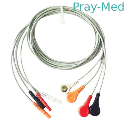 Beli TPU Jacket Spacelabs ECG Holter Cable 4 Leads Din1.5 Snap Warna Abu-abu pembuatan online