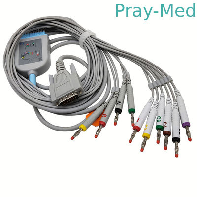 Beli Jaket TPU Abu-abu 3.6m Kabel EKG Konektor AHA IEC 10 Lead DB 15 pembuatan online