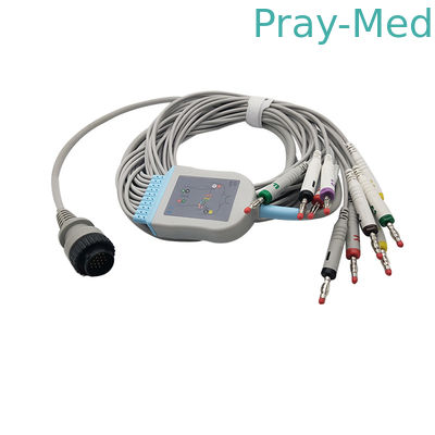Beli Kanz PC - 103/104 Kabel EKG 16 Pin Connector Warna abu abu TPU Material pembuatan online