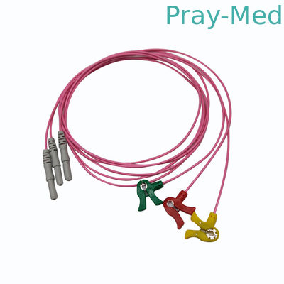 Beli 3Lead 5Lead Din Type IEC AHA EKG Kabel Pasien TPU Jacket Leadwire pembuatan online