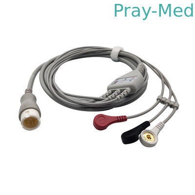 Beli Kabel Pasien Timbal HP / HP 3 Untuk Mesin Ecg Konektor 12 Pin 3.6m TPU pembuatan online