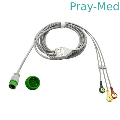 Beli 3/5 Memimpin Kabel EKG One Piece Konektor 12 Pin Kabel Infitron II Omni II Infinium pembuatan online