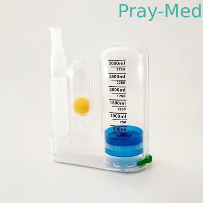 3000cc Single Ball Lung Breathing Trainer Spirometer yang Dapat Disesuaikan Untuk Berolahraga Pernapasan