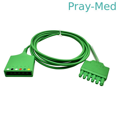 Kabel Ekstensi EKG Pin Tunggal Kompatibel Drager MS16256 Green- 2m