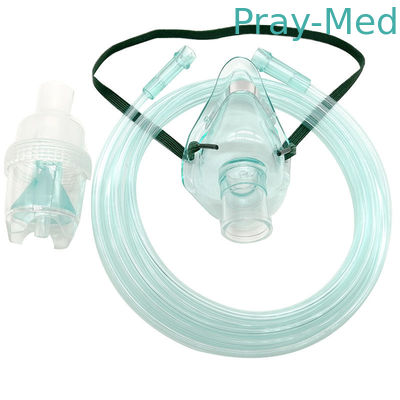 Oxyaider Pediatric Nebulizer Mask Bahan PVC Tidak Beracun Dengan Tubing Dan Chamber