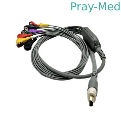 Kompatibel Nalong RAGE-12 ECG Holter Cable 10 Lead TPU Material