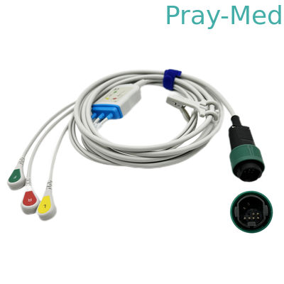 Yilang 3/5 Lead Direct Connect Kabel EKG IEC 3,6m Panjang Untuk Monitor Pasien