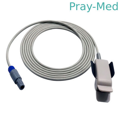 6 Pin Mindray Spo2 Sensor, Spo2 Probe Sensor Suit Untuk PM9000 / 8000 Kabel 3m/10ft TPU