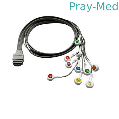 Nihon Kohden Holter ECG Kabel 10 lead Untuk Rekorder RAC-2512 1m TPU Jacket