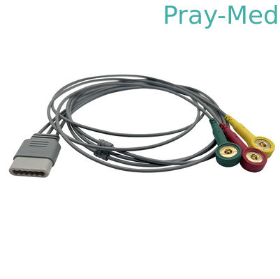 Biolight Direct-Connect Holter ECG Kabel Untuk 3 atau 5 Lead Snap Connector