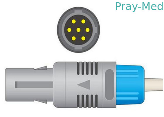 Kabel adaptor / kabel ekstensi Bionet 7pin spo2 yang kompatibel untuk monitor pasien