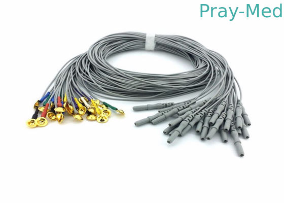 Rumah Sakit Eeg Gold Cup Elektroda Kabel, Emg Cable Untuk Mesin EEG / EMG