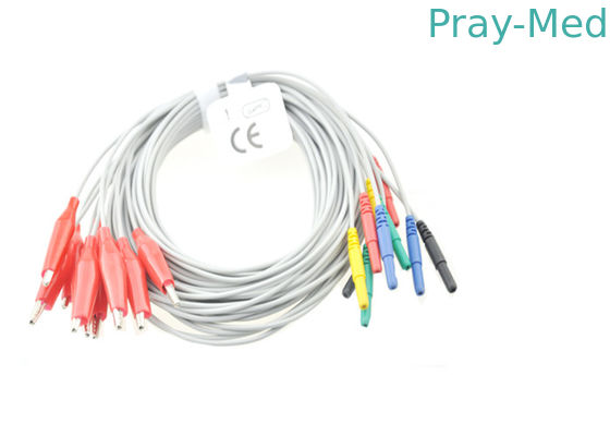 Material TPU Eeg Wires, Din 1.5 Diameter Elektroda yang Digunakan Dalam Panjang Eeg 1.2m