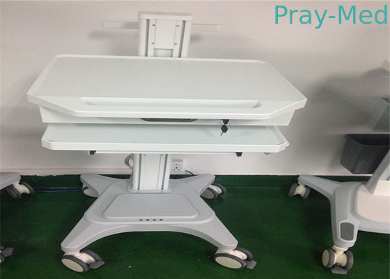 Stasiun Kerja Medis Monitor Pasien Berdiri Hydraulic Laptop Computer Cart