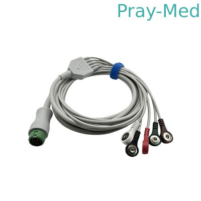 Mindray 12pin Connector 5 Lead ECG Kabel TPU Jacket EA6251B 040-000961-00