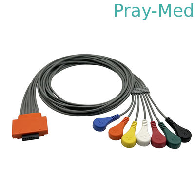 ECG Holter Kabel Untuk Cardioline Walk400h 5 7or10 Lead Snap Konektor 16pin