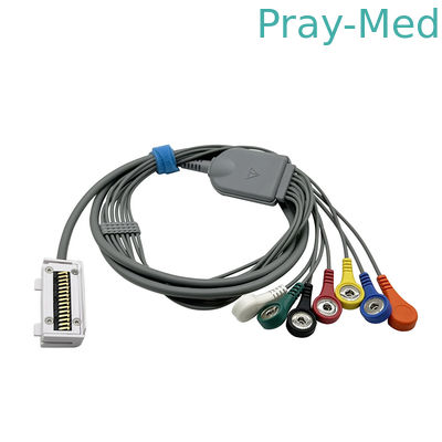 Meditech Cardiup ECG Holter Kabel Untuk CardiUP!3 CardiUP!12 7-saluran snap konektor TPU Jacket