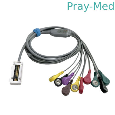 Meditech Cardiup ECG Holter Kabel Untuk CardiUP!3 CardiUP!12 TPU Jacket 10-saluran Snap Konektor