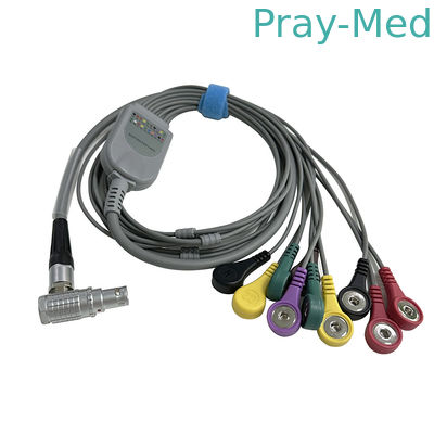 GE SEER EKG Holter Kabel 7 Lead 0,9m Snap Connector 2107228-001