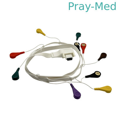 10 Lead Patient ECG Holter Kabel Untuk Mortara T12 10PIN