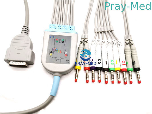 GE Marqutte MAC1000 Kabel Ge Ecg, Jaket TPU Reliable Ge Ecg Lead Wires