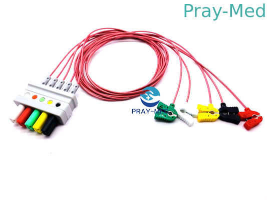 8 Pin HP 5 Kabel Ecg Lead, M2406A / M1733a Kabel Ecg Trunk 3.6m Panjang