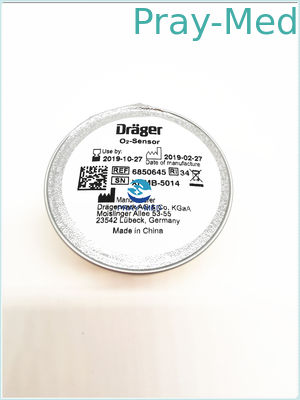 6850645 Draeger Oxygen Sensor O2 Cell / Baterai Oksigen Bahan Logam Plastik