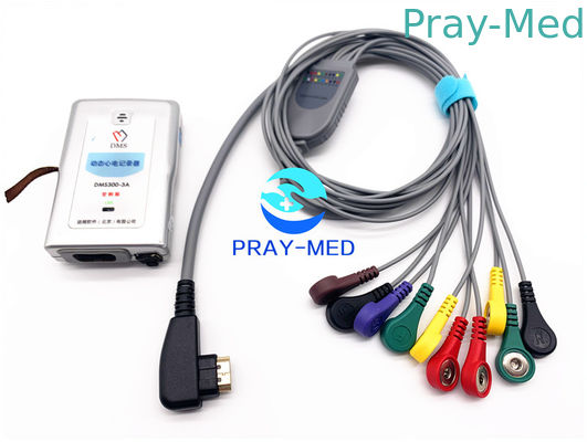 DMS Holter EKG Pasien Kabel Bahan DMS300-3A Holter Kawat TPU Dengan 10 Timbal