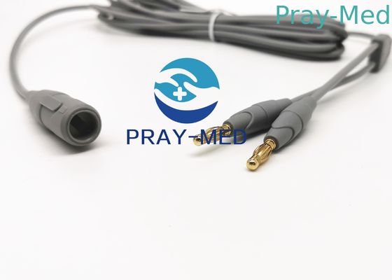 Panjang 3m EURO US Type Electrosurgical Bipolar Cable Untuk Forceps