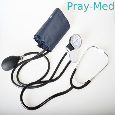 Aluminium Alloy Latex Sphygmomanometer Portabel Dengan Stethscope