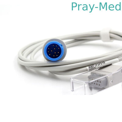 Round 12 Pin Comen Spo2 Kabel Adaptor Spo2 Sensor Kabel Ekstensi