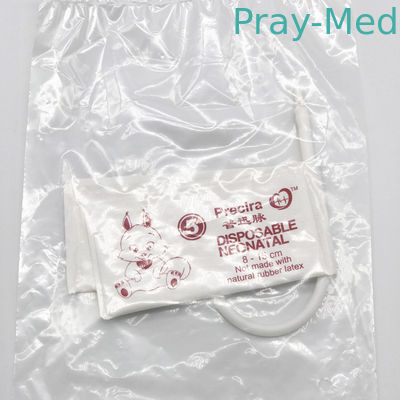 PVC Neonatal Non Invasif Tekanan Darah Manset Putih Tabung Tunggal NIBP Manset