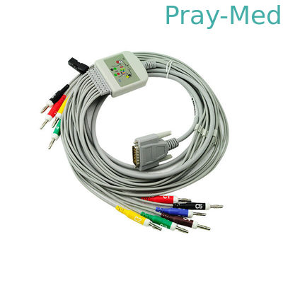 Kabel EKG Timbal AHA ICE 10 Dengan Konektor Banana 3.6m DB 15 Newtech 1206