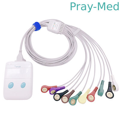 TPU Jacket 1.1m ECG Holter Cable 10 Lead Kompatibel Dengan Perekam
