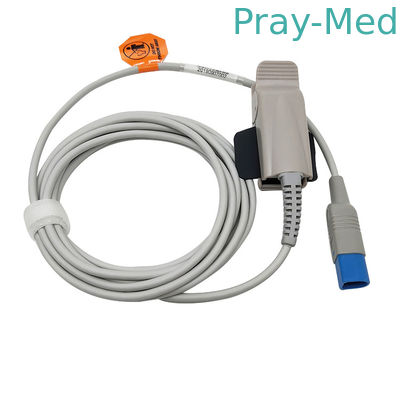 10 Ft Grey TPU Dewasa Spo2 Sensor Konektor Pria Berbentuk 8 Pin D