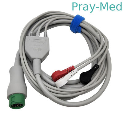 EA6232B EKG Kabel Pasien Leadwire Direct Connect Dengan Snap End